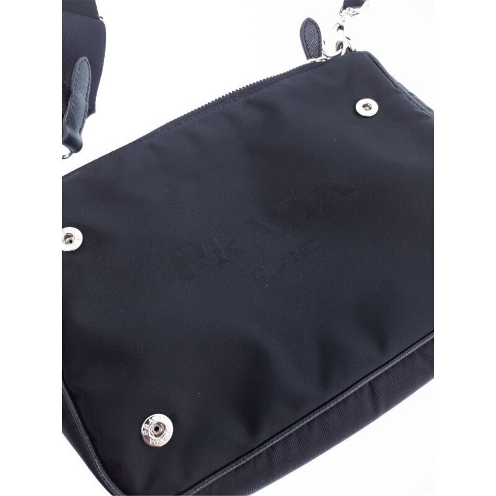 Prada messenger leather saffiano Black Tessuto bag Crossbody - Picture 9 of 9
